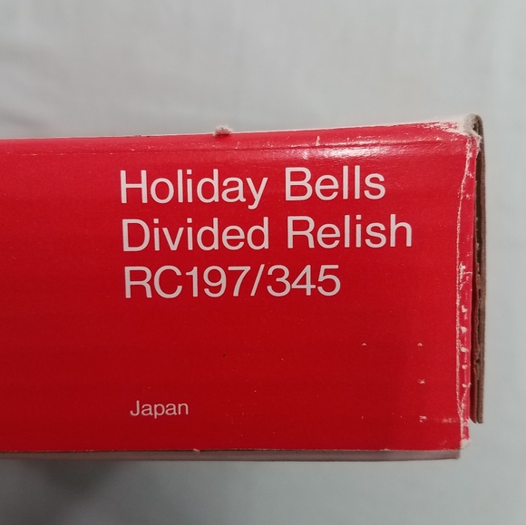 NWT Mikasa Crystal Relish Dish Holiday Bells - Picture 8 of 8